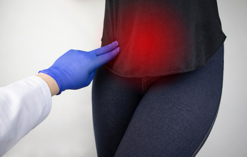 Symptoms of pelvic floor dysfunction include incontinence, pain of the vagina, bladder, bowel, lower back or pelvic girdle, and pelvic organ prolapse. 